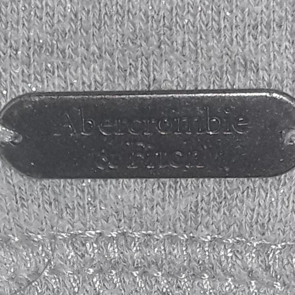 Abercrombie & Fitch Lg Lightweight Gray Sweatshirt w/White Pearls - Picture 4 of 5